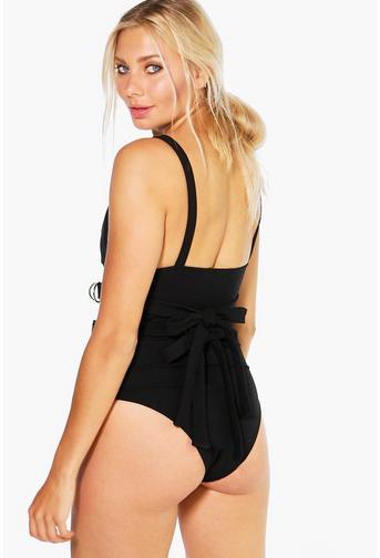 Alice Double Buckle Tie Back Plunge Body