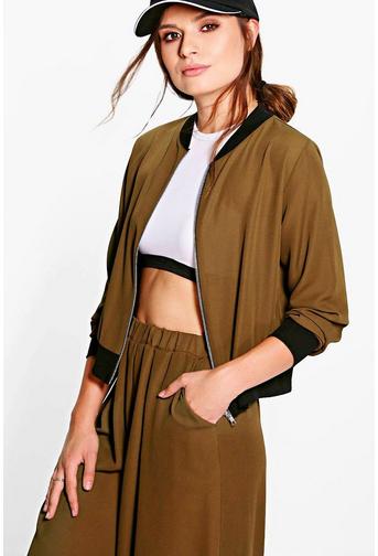 Hannah Chiffon Bomber Jacket