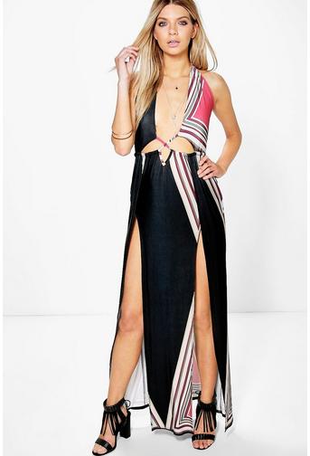 Tia Halterneck Cut Out Maxi Dress