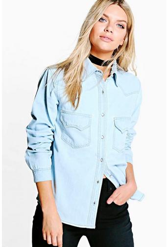 Lilly Western Style Denim Shirt