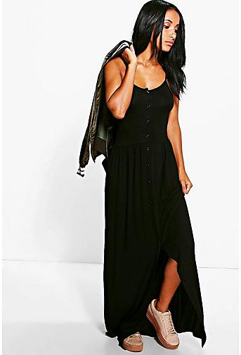 Jules Button Front Strappy Maxi Dress