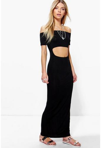 Alisha Off Shoulder Cut Out Maxi Dress