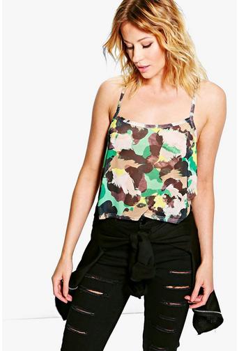 Ellie Camo Mesh Crop