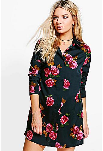 Aisling Large Floral Shirt Dress