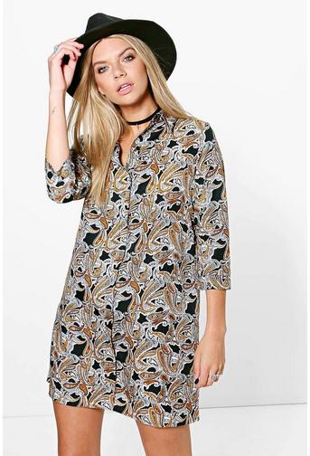 Bernadette Paisley Shirt Dress