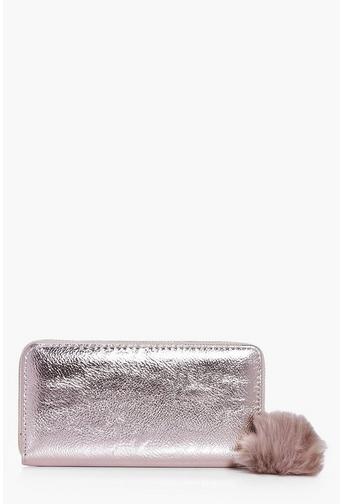 Ava Metallic Pom Detail Purse