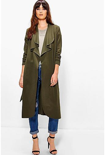 Katie Belted Shawl Collar Duster