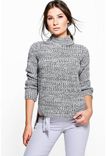 Alexis Marl Knit Step Hem Jumper