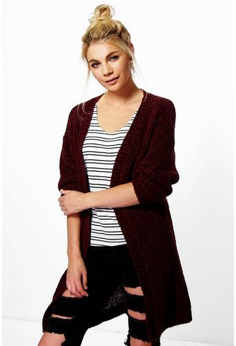 Martha Boucle Knit Edge To Edge Cardigan