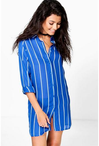 Monica Stripe Woven Shift Dress