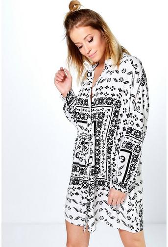 Natasha Paisley Shirt Dress