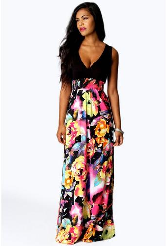 Kiera Rose Print Maxi Dress