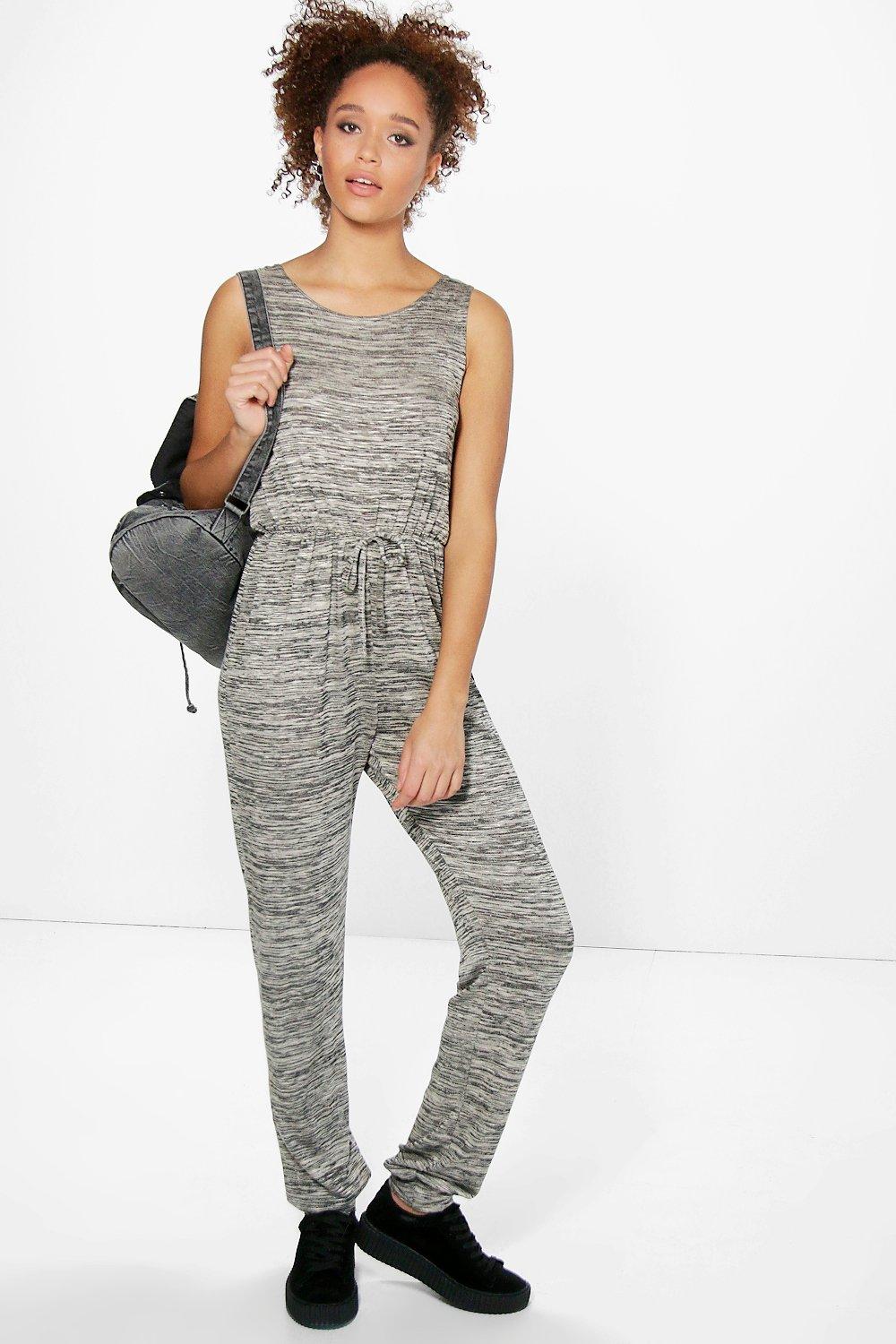 Rose Sleeveless Knitted Jumpsuit at boohoo.com