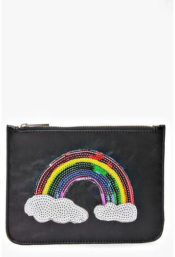 Grace Rainbow Sequin Clutch Bag