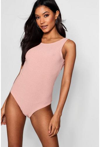 Anna Scoop Back Soft Rib Knit Bodysuit