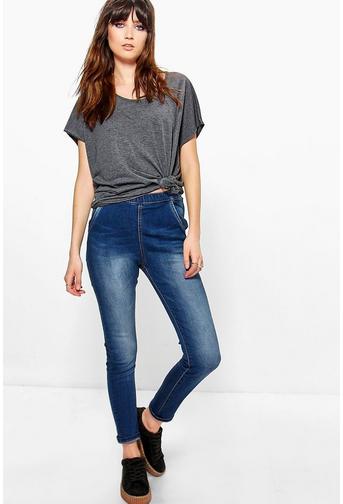 Lara High Rise Zip Back Tube Jeans