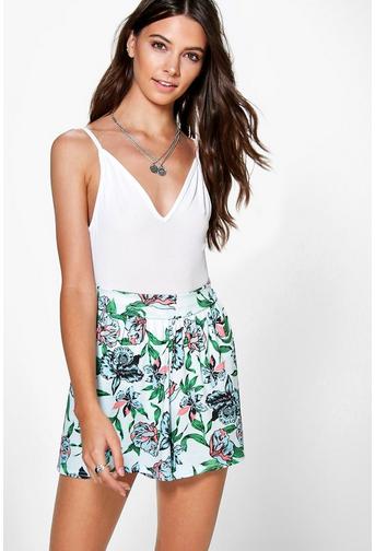 Ann Floral Print Flippy Shorts