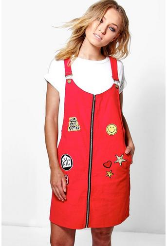 Pandi Badge Pinafore Dress