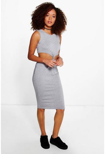 Kaela Knot Front Midi Dress