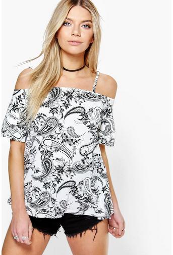 Holly Mono Cold Shoulder Top