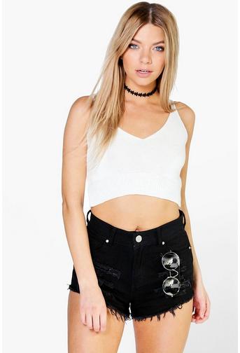 Hannah Strappy Crop Knitted Bralet