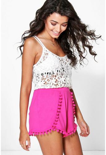 Amy Pom Pom Trim Runner Shorts