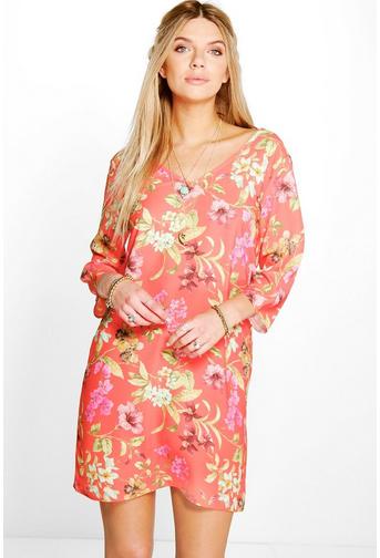 Emmaline V Front & Back Shift Dress