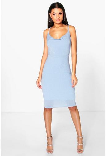 Reeva Cowl Neck Midi Dress