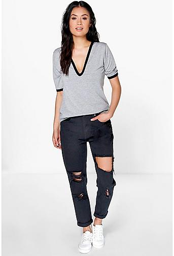 Sophie High Waist Distressed Mom Jeans
