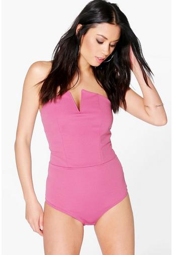 Ellie Plunge V Bar Bandeau Bodysuit