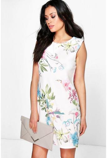 Ecaterina Floral Sleeveless Shift Dress