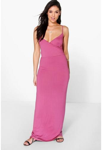 Caggie Wrap Front Strappy Maxi Dress