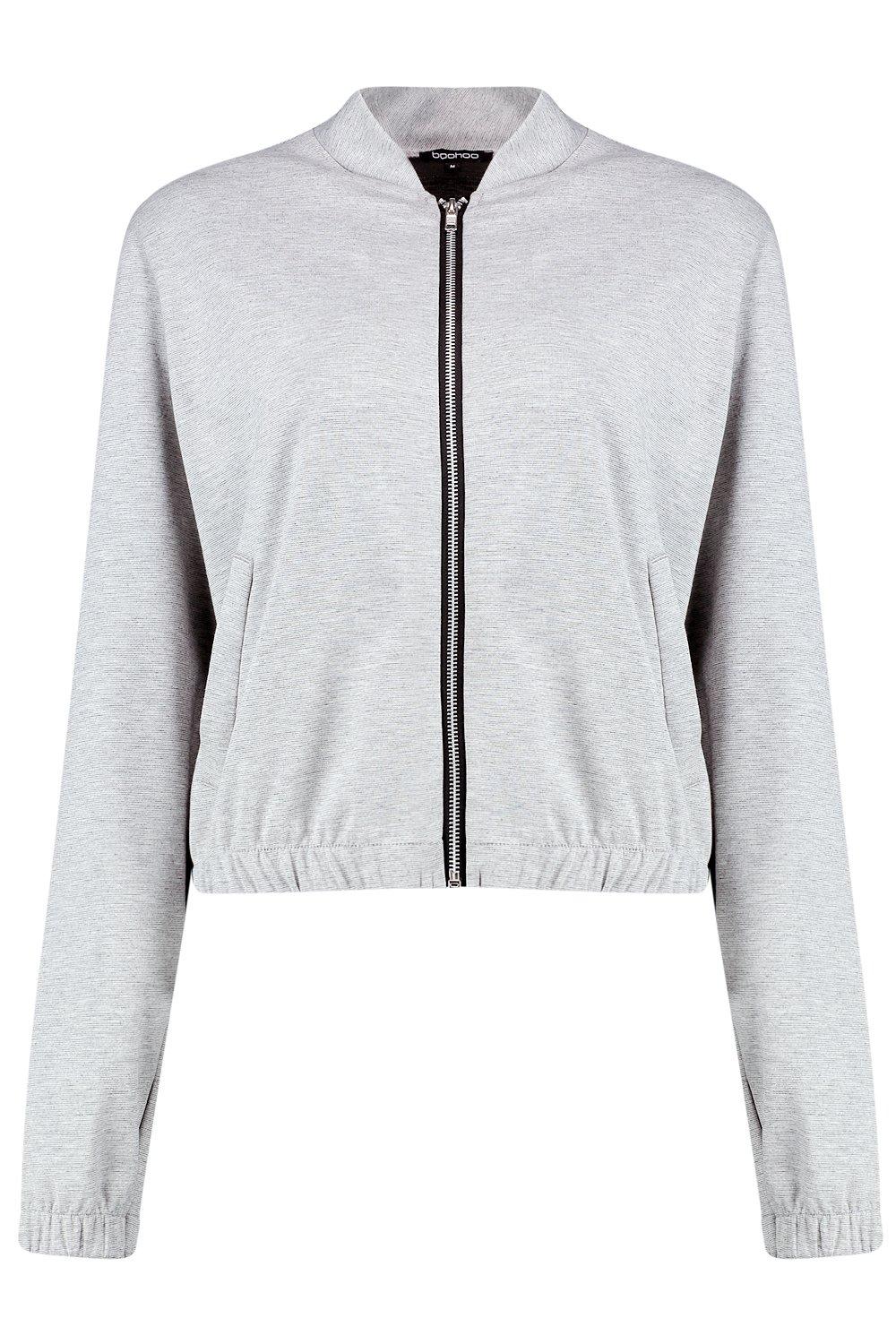 Icy Grey Bomber Jacket