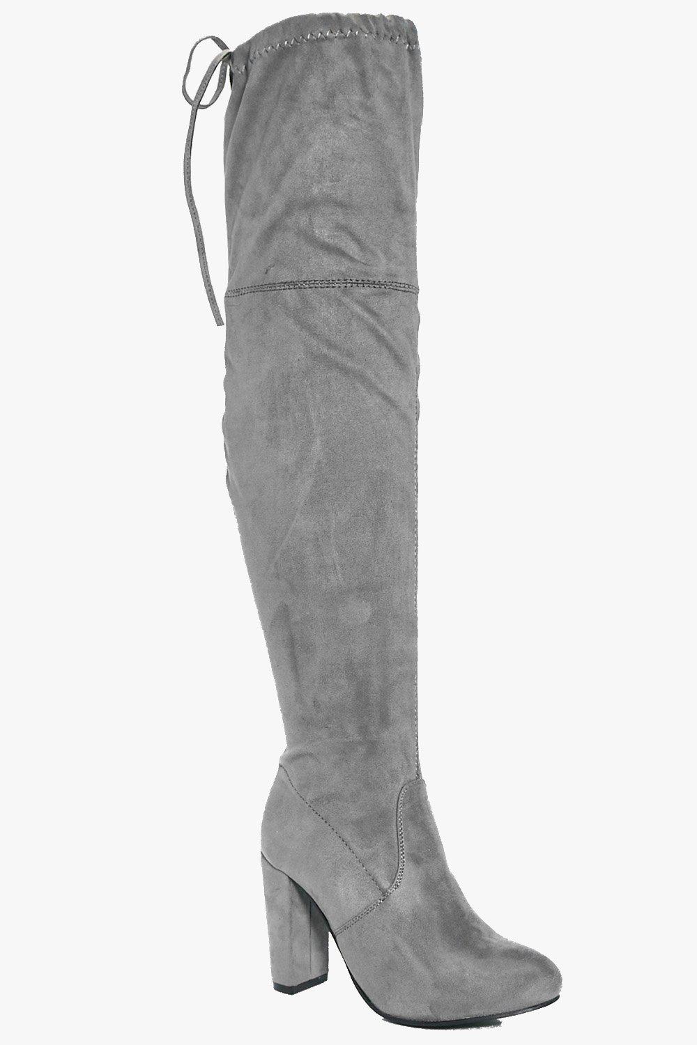 mia block heel booties