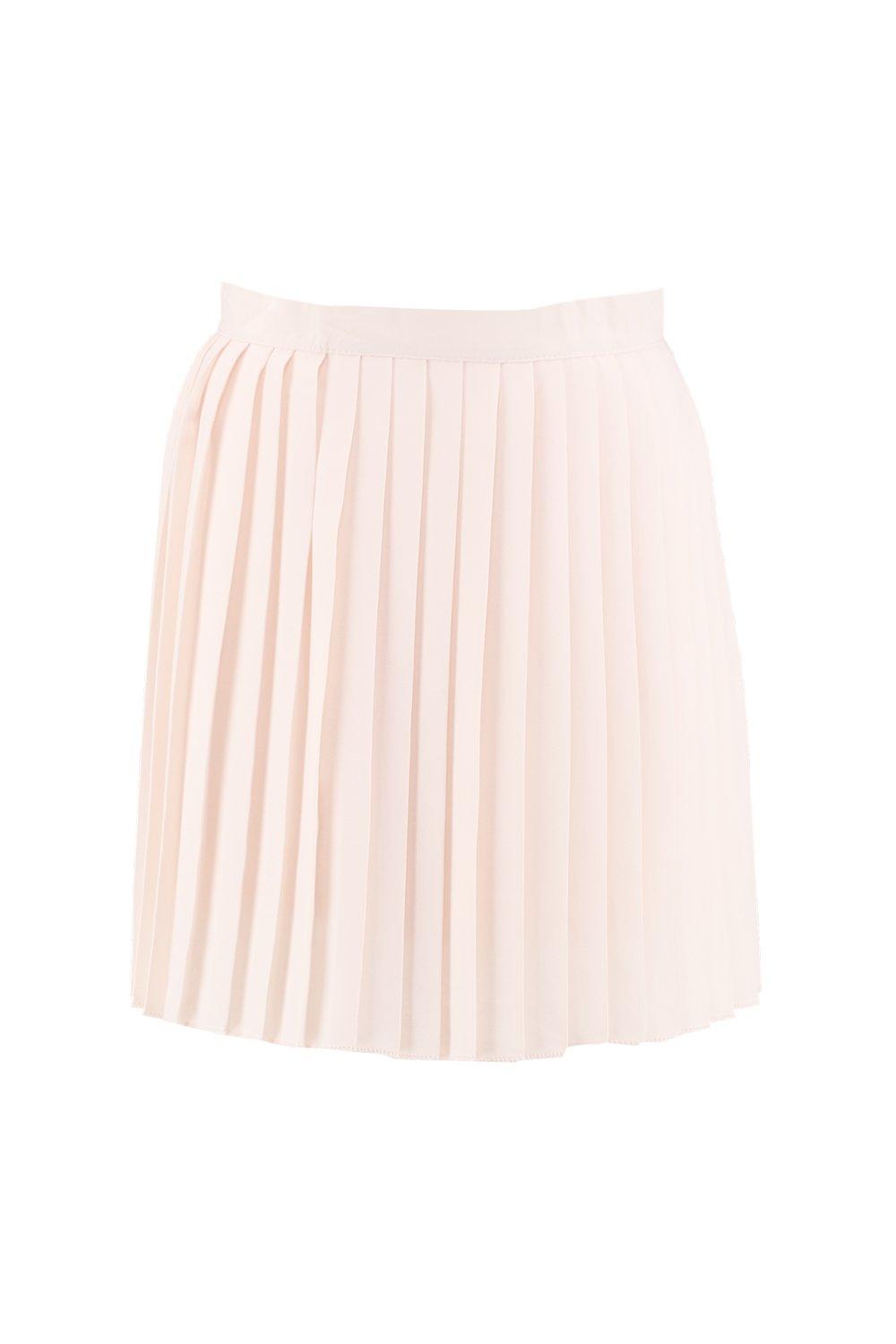 Boohoo Womens Cate Chiffon Pleated Mini Skirt Ebay 4712