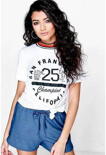 Luna Denim Look Runner Shorts