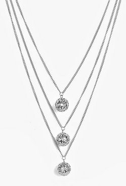 Eve Multi Layer Enclosed Charm Necklace