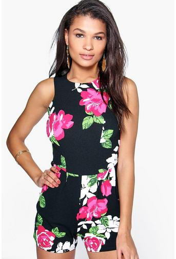 Monique Floral Print Sleeveless Playsuit