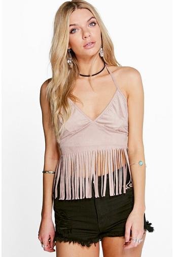 Jenny Suedette Tassel Bralet