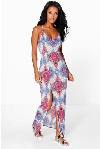 Devon Paisley Strappy Back Maxi Dress