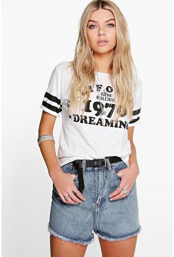 Mila Washed Blue High Rise Denim Mom Shorts