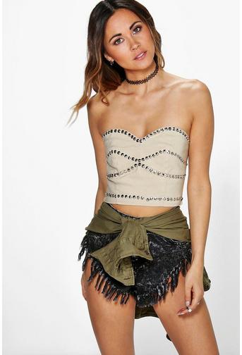 Rita Studded Strapless Bustier