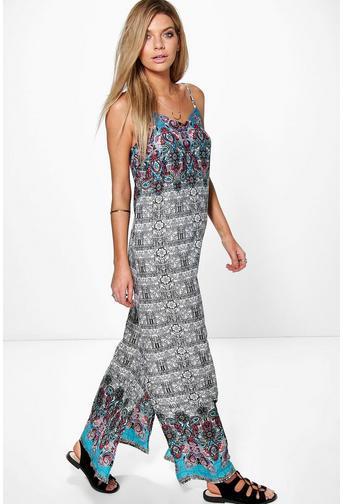 Saumya Sketchy Mono Paisley Maxi Dress