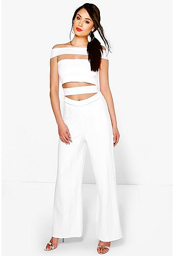 Fiona Cut Out Strappy Bardot Jumpsuit