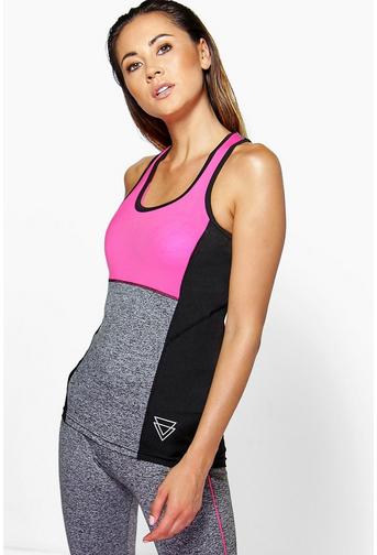 Lydia Colour Block Performance Running Vest