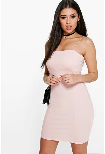 Peyton Crepe Square Neck Bodycon Dress