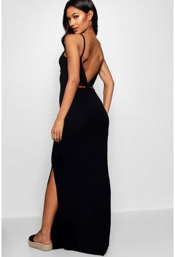 Selena Knot Cross Back Maxi Dress