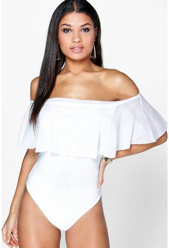 Alice Off The Shoulder Sheer Frill Body