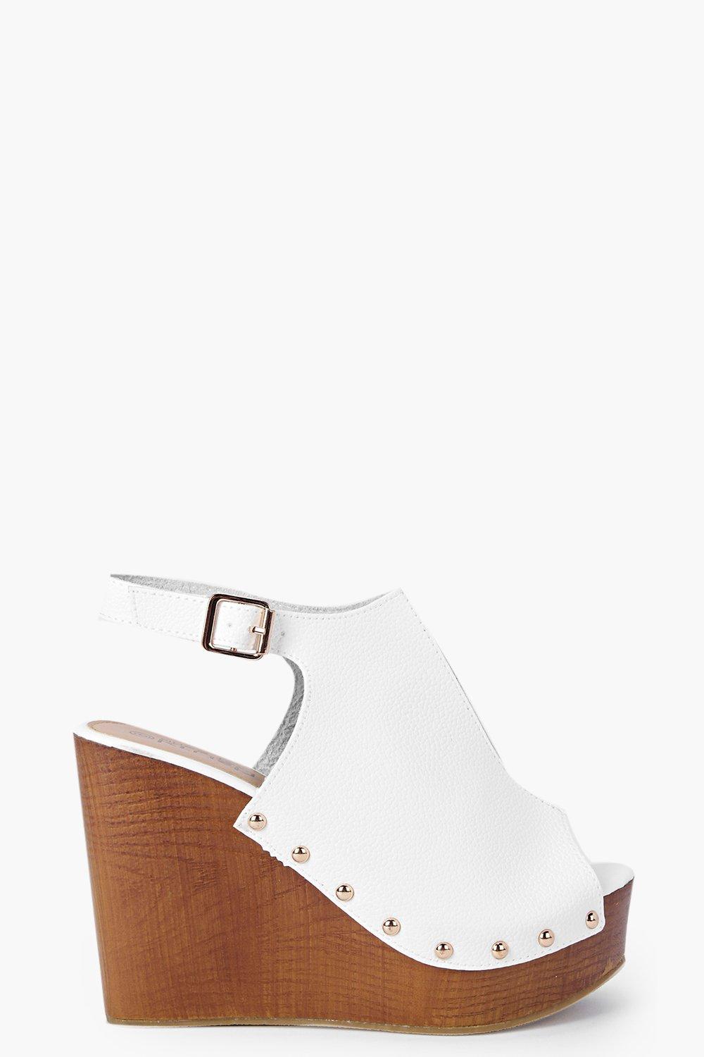 white slingback mules