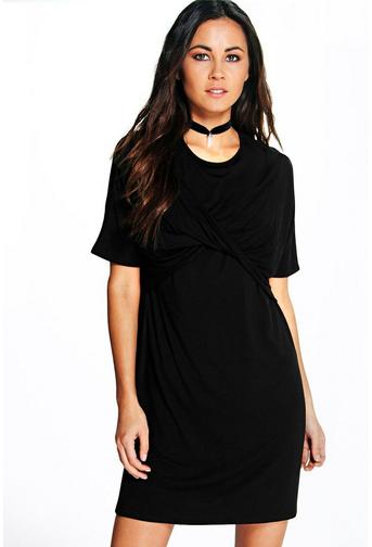 Cassandra Bow Front T-Shirt Dress